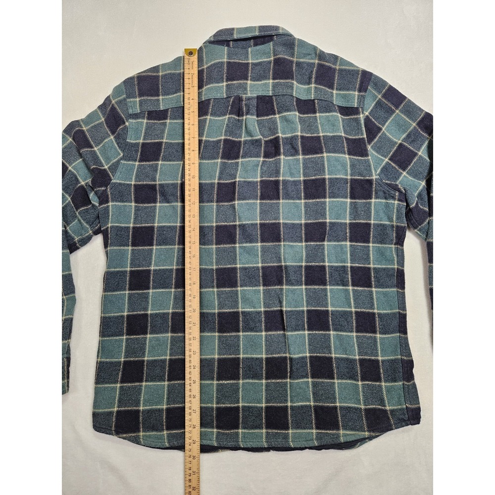 Marine Layer Flannel Signature Plaid Lined Camping Shirt Jacket Size Large Green - Picture 6 of 7
